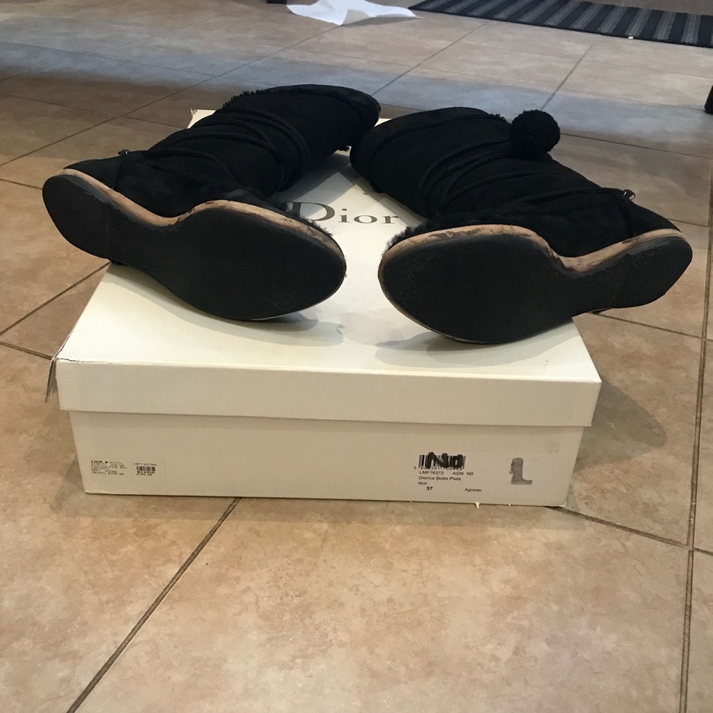 Christian Dior Fur lined Snow Boots Black - Picture 5 of 8